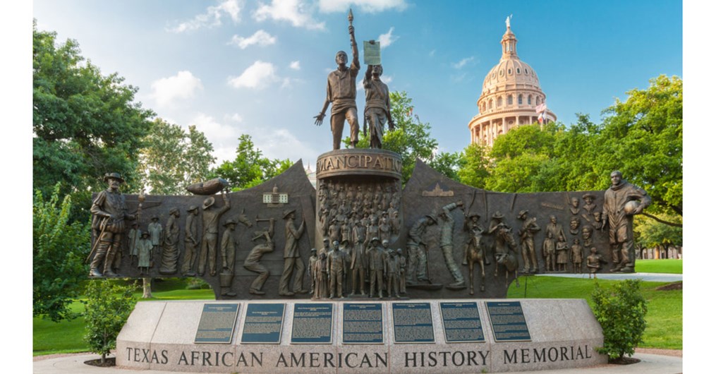 Installed on the
Texas State Capitol Grounds, the Texas African American History Memorial
ensures the legacy of Juneteenth is never forgotten in the eyes of future
generations.
