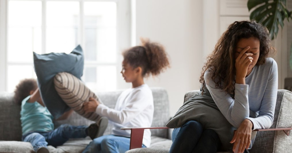 Pillow fight during a big work call? Looks like it's time to whip out your meditation app.