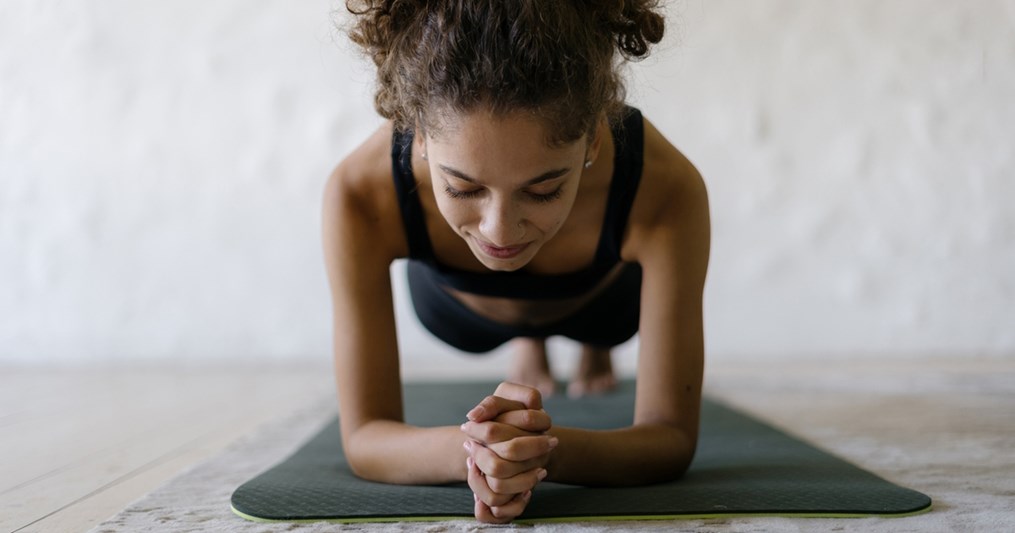 The plank pose is a key part of your sun salutation.
