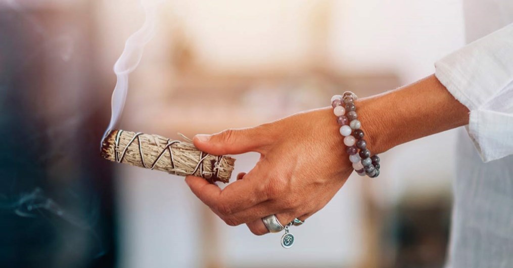 Smudging sage is one way to ward off evil spirits
