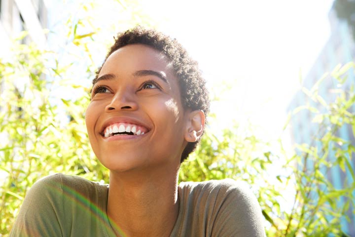 Happy Woman that has just had a psychic medium reading